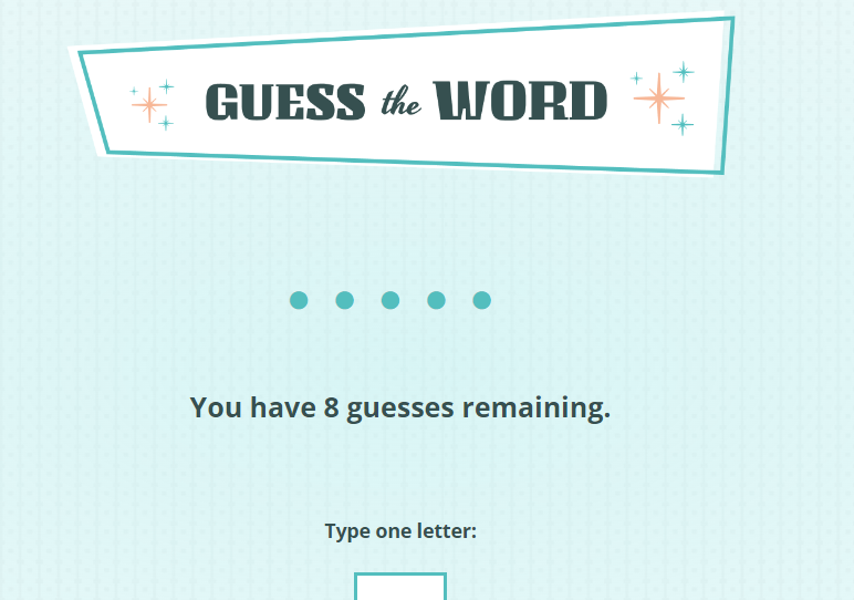 guess-the-word preview
