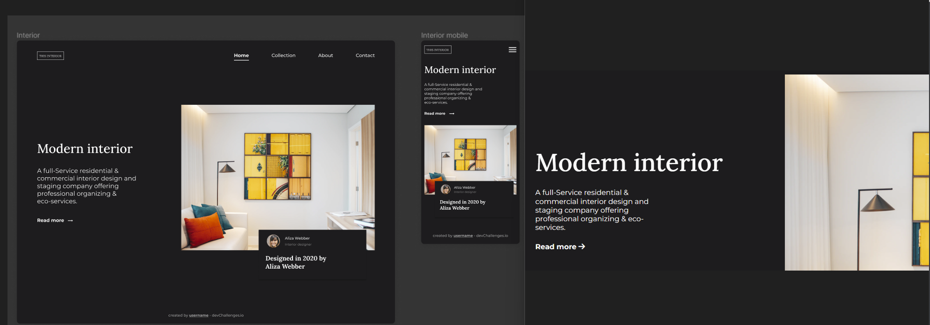 Modern design page preview